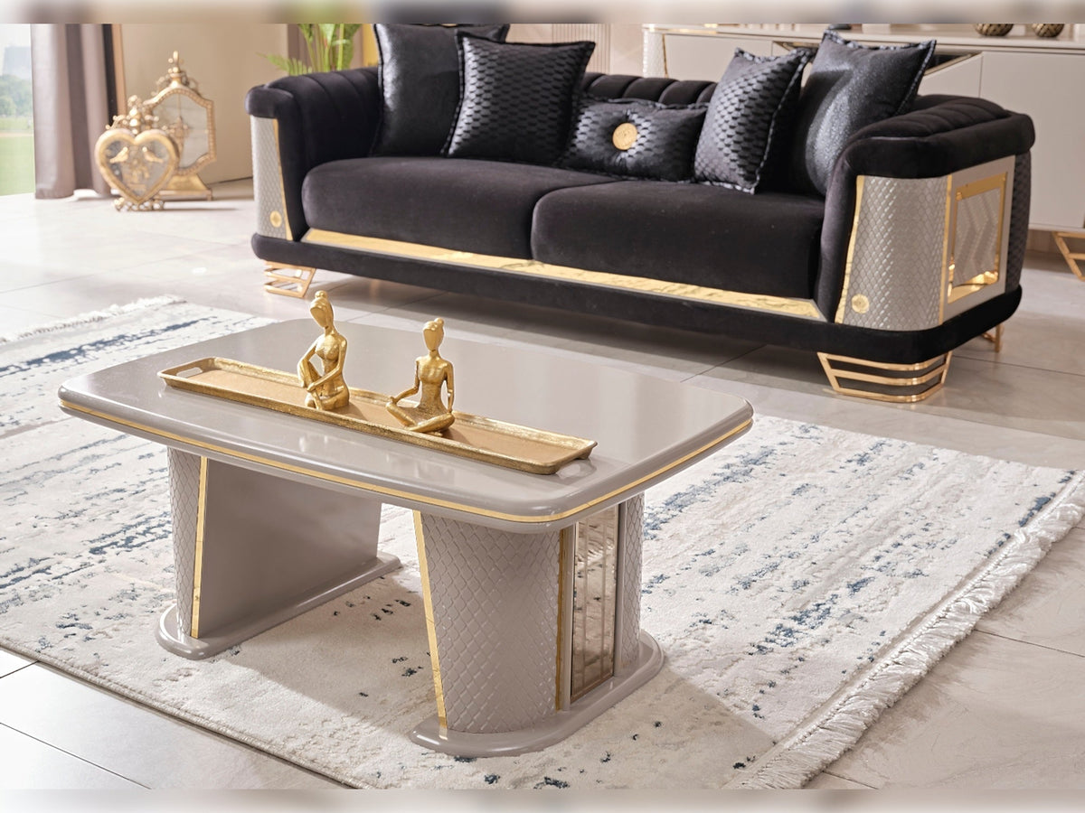 Romans Black 3-pieces (Sofa & Loveseat & Chair) Living Room Set - Ornate Home