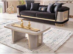 Romans Black 3-pieces (Sofa & Loveseat & Chair) Living Room Set - Ornate Home