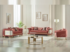 Romans Brick 3-pieces (Sofa & Loveseat & Chair) Living Room Set - Ornate Home