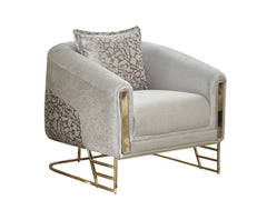 Romans Cream 3-pieces (Sofa & Loveseat & Chair) Living Room Set - Ornate Home