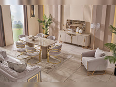Romans Cream Dining Table - Ornate Home