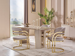 Romans Cream Dining Table - Ornate Home