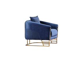 Romans Navy Blue Chair - Ornate Home