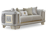 Romans Cream 3-pieces (Sofa & Loveseat & Chair) Living Room Set