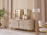 Romans Cream Consol With Mirror