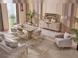 Romans Cream Consol With Mirror