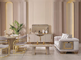 Romans Cream Consol With Mirror