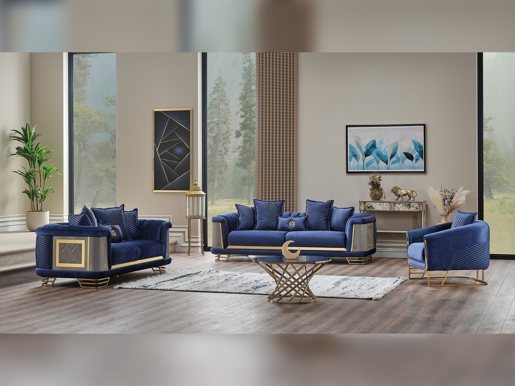 Romans Navy Blue Chair