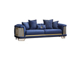 Romans Navy Blue 3-pieces (Sofa & Loveseat & Chair) Living Room Set