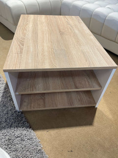 Rome White & Natural Coffee Table - Ornate Home
