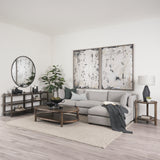 Romi Dark Brown Wood with Bottom Shelf Oval Coffee Table - Ornate Home