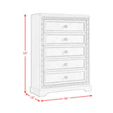 Romilly White 5-Piece King Storage Bedroom Set - Ornate Home