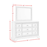 Romilly White 5-Piece Queen Storage Bedroom Set - Ornate Home