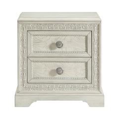 Romilly White Nightstand with USB - Ornate Home