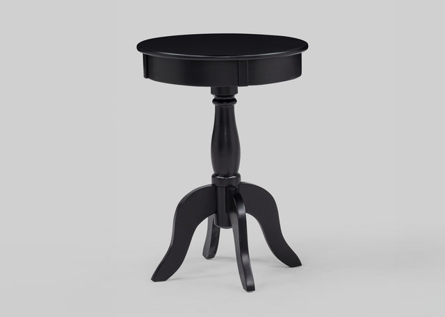 Romy Black Round Chairside Table - Ornate Home