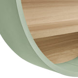 Romy Sage/Natural 47" Round Wall Book Shelf - Ornate Home
