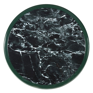Ronald MarbleTop/Dark Green/Brown High Gloss Coffee Table - Ornate Home