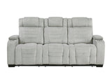 Ronan Light-Gray Double Reclining Sofa - Ornate Home