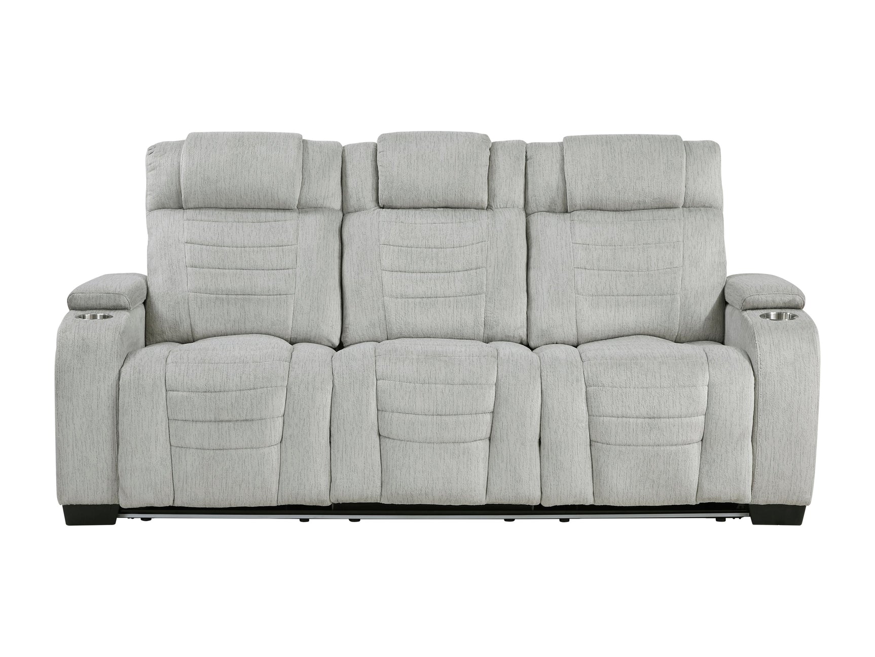 Ronan Light-Gray Double Reclining Sofa - Ornate Home