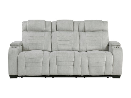 Ronan Light-Gray Double Reclining Sofa - Ornate Home
