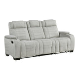 Ronan Light-Gray Double Reclining Sofa - Ornate Home