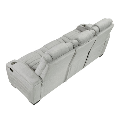 Ronan Light-Gray Double Reclining Sofa - Ornate Home