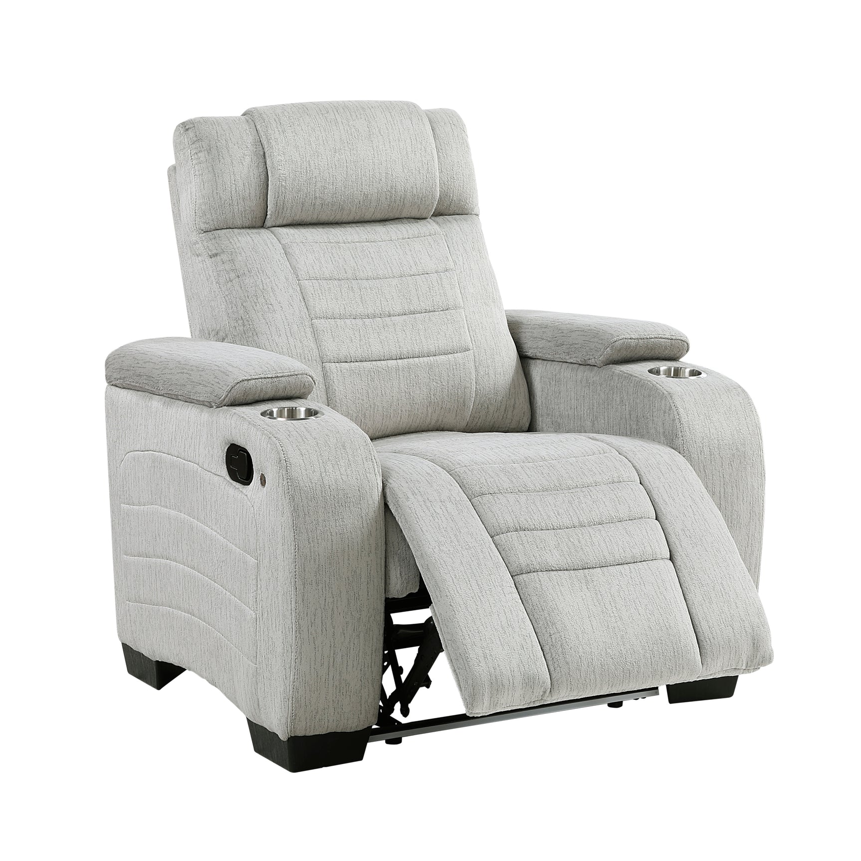 Ronan Light-Gray Reclining Chair - Ornate Home
