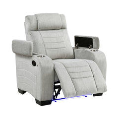Ronan Light-Gray Reclining Chair - Ornate Home