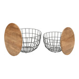 Rondo Black 2-Pc Nesting Cocktail Tables Set - Ornate Home