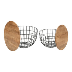 Rondo Black 2-Pc Nesting Cocktail Tables Set - Ornate Home