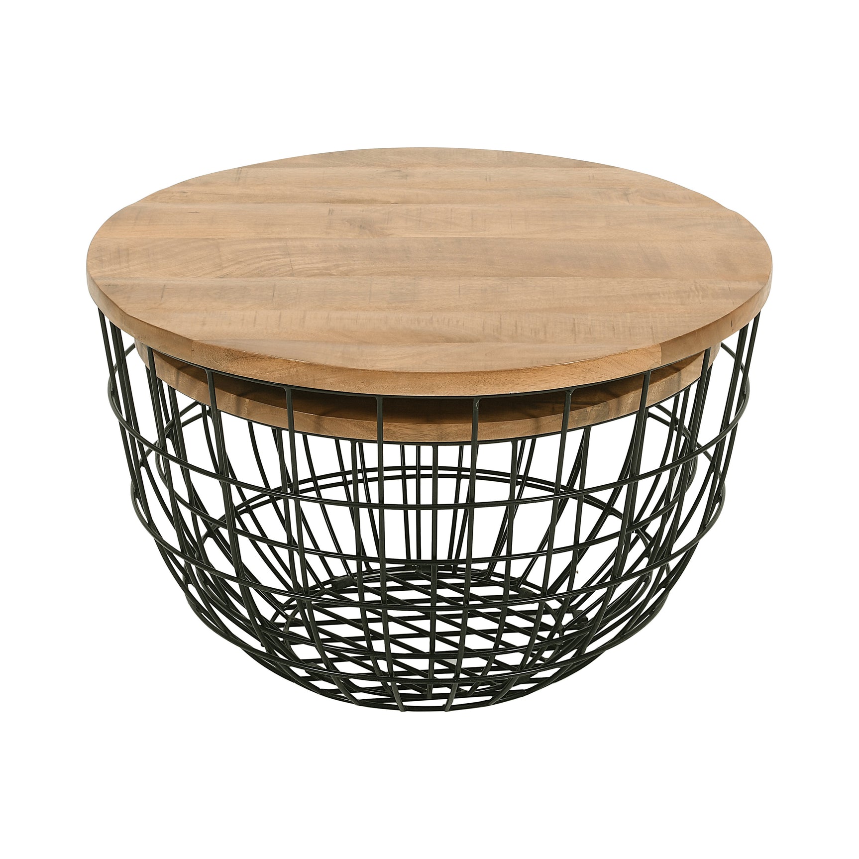 Rondo Black 2-Pc Nesting Cocktail Tables Set - Ornate Home