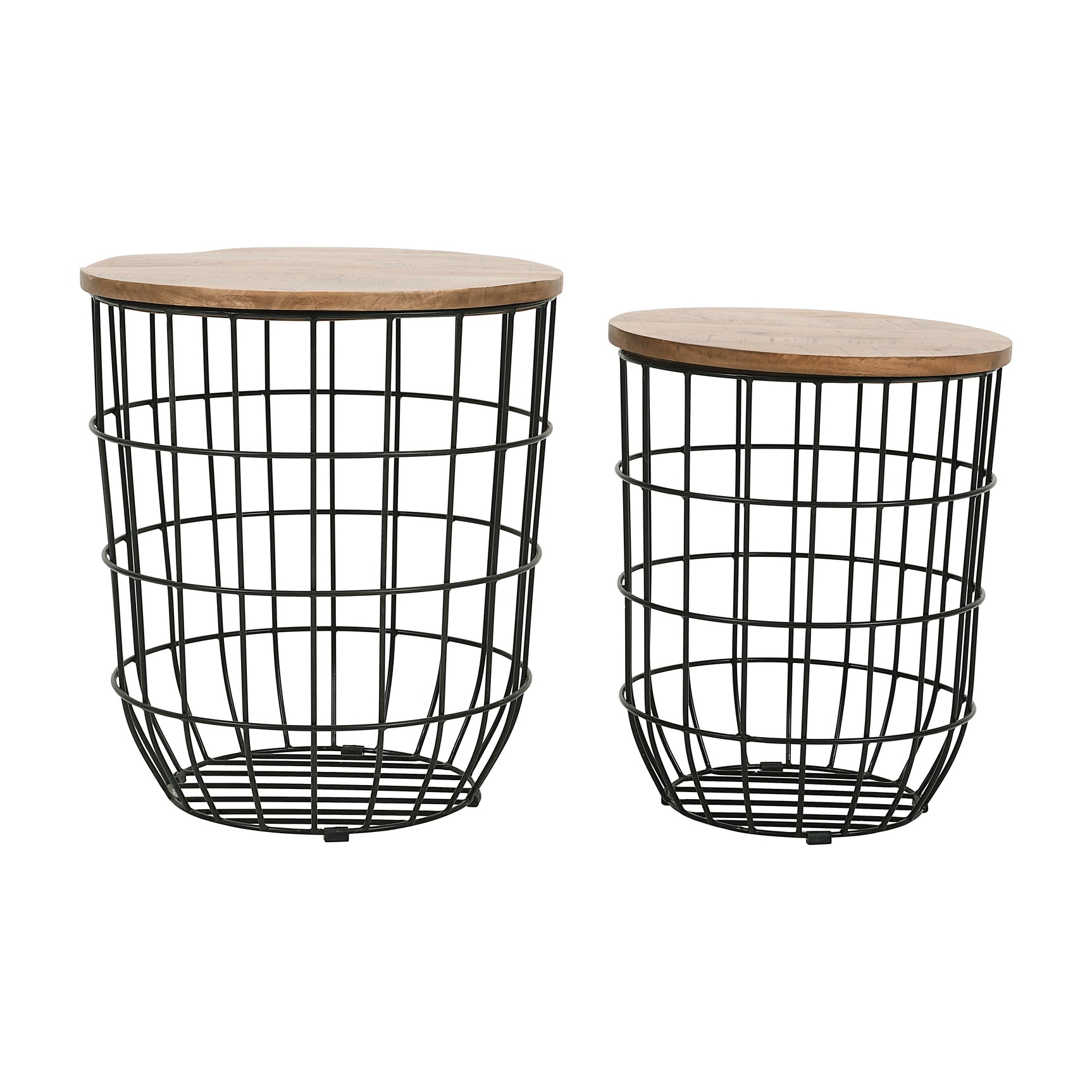 Rondo Black 2-Pc Nesting End Tables Set - Ornate Home