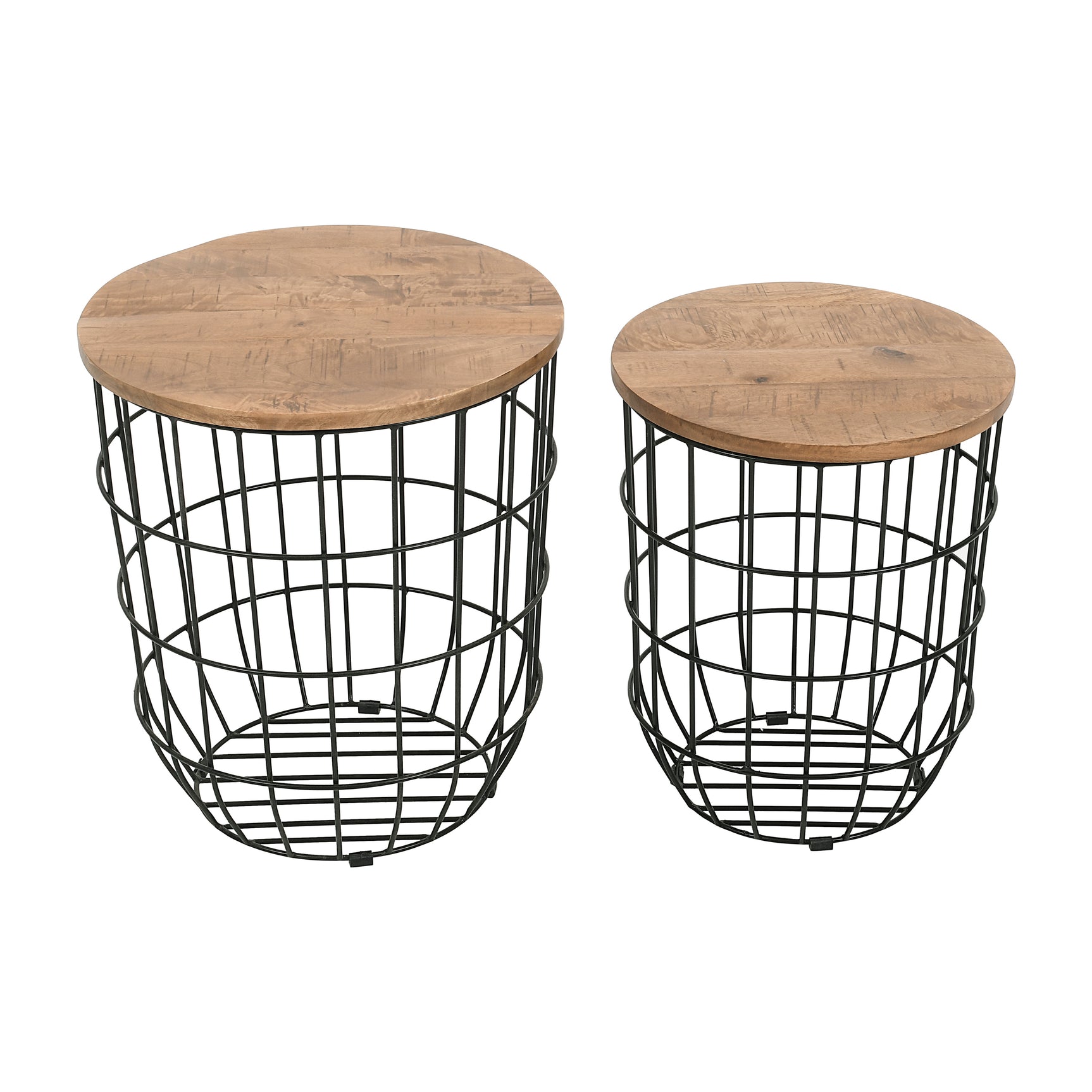 Rondo Black 2-Pc Nesting End Tables Set - Ornate Home