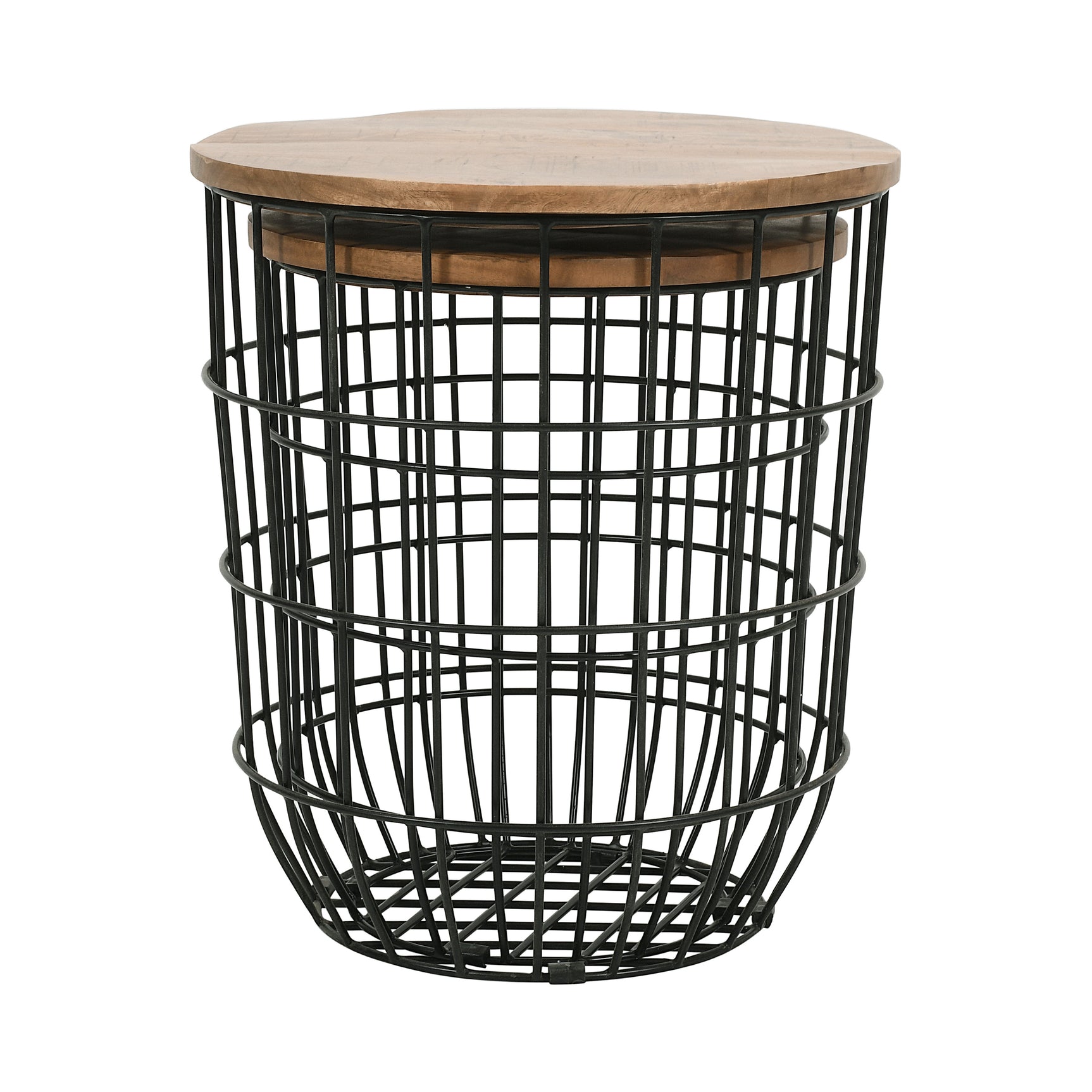 Rondo Black 2-Pc Nesting End Tables Set - Ornate Home