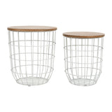 Rondo White 2-Pc Nesting End Tables Set - Ornate Home