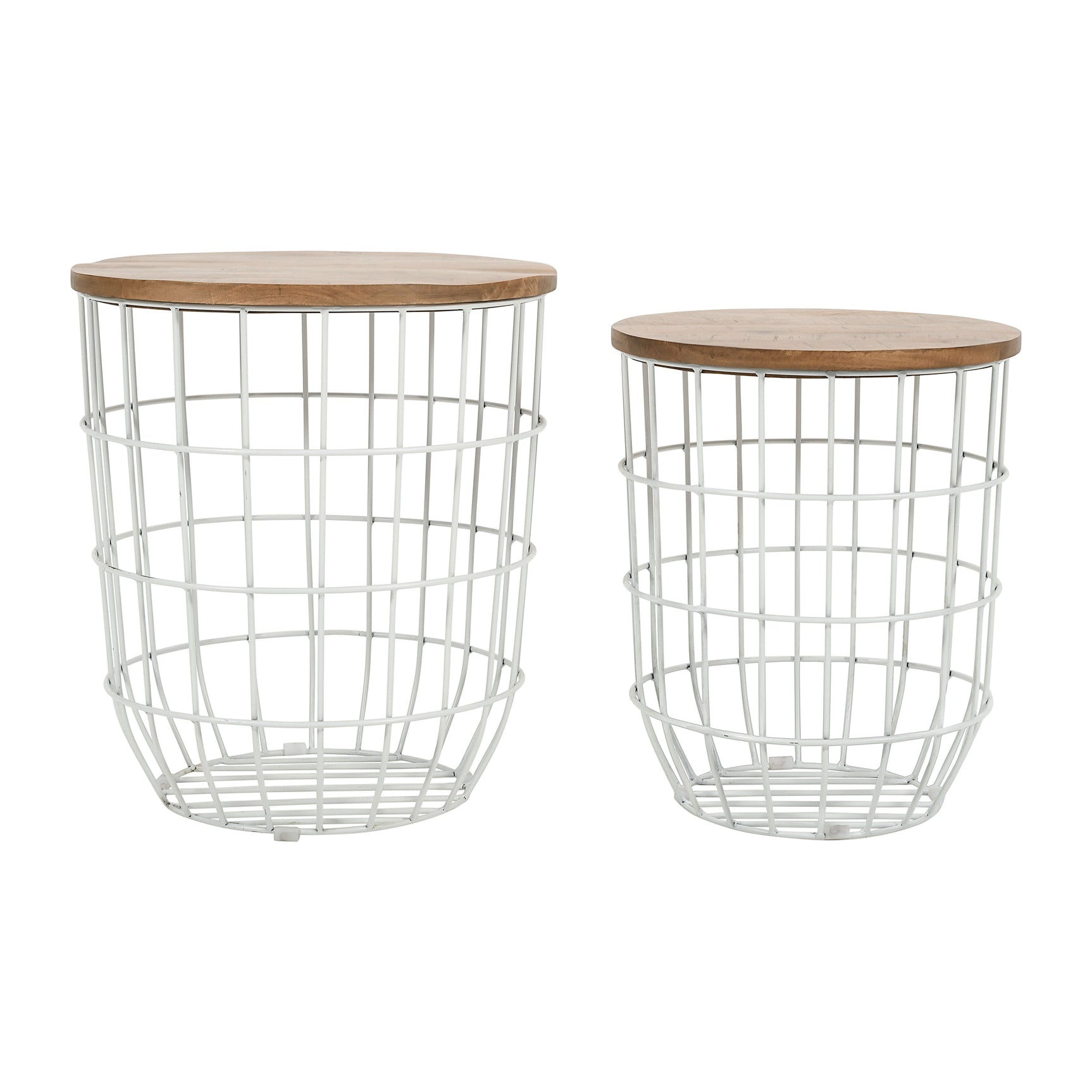 Rondo White 2-Pc Nesting End Tables Set - Ornate Home