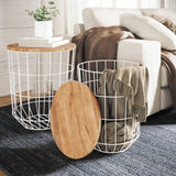 Rondo White 2-Pc Nesting End Tables Set - Ornate Home