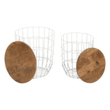 Rondo White 2-Pc Nesting End Tables Set - Ornate Home