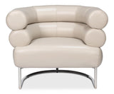 Rondo White Occasional Leather Chair - Ornate Home