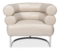 Rondo White Occasional Leather Chair - Ornate Home