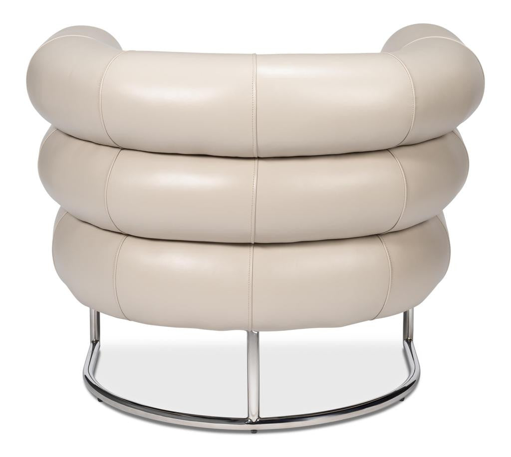 Rondo White Occasional Leather Chair - Ornate Home