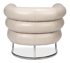 Rondo White Occasional Leather Chair - Ornate Home