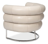 Rondo White Occasional Leather Chair - Ornate Home