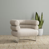 Rondo White Occasional Leather Chair - Ornate Home