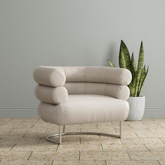 Rondo White Occasional Leather Chair - Ornate Home