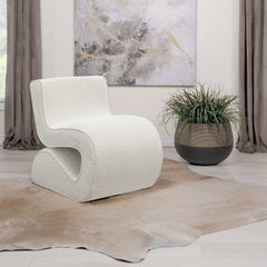 Ronea Boucle Armless Curved Accent Chair - Ornate Home
