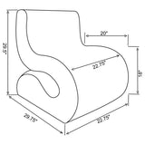 Ronea Boucle Armless Curved Accent Chair - Ornate Home