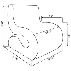 Ronea Boucle Armless Curved Accent Chair - Ornate Home