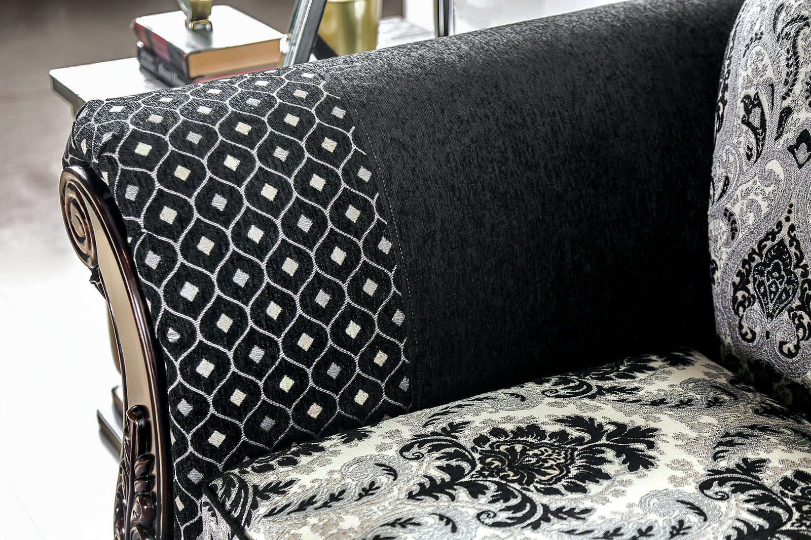 Ronja Black Loveseat - Ornate Home