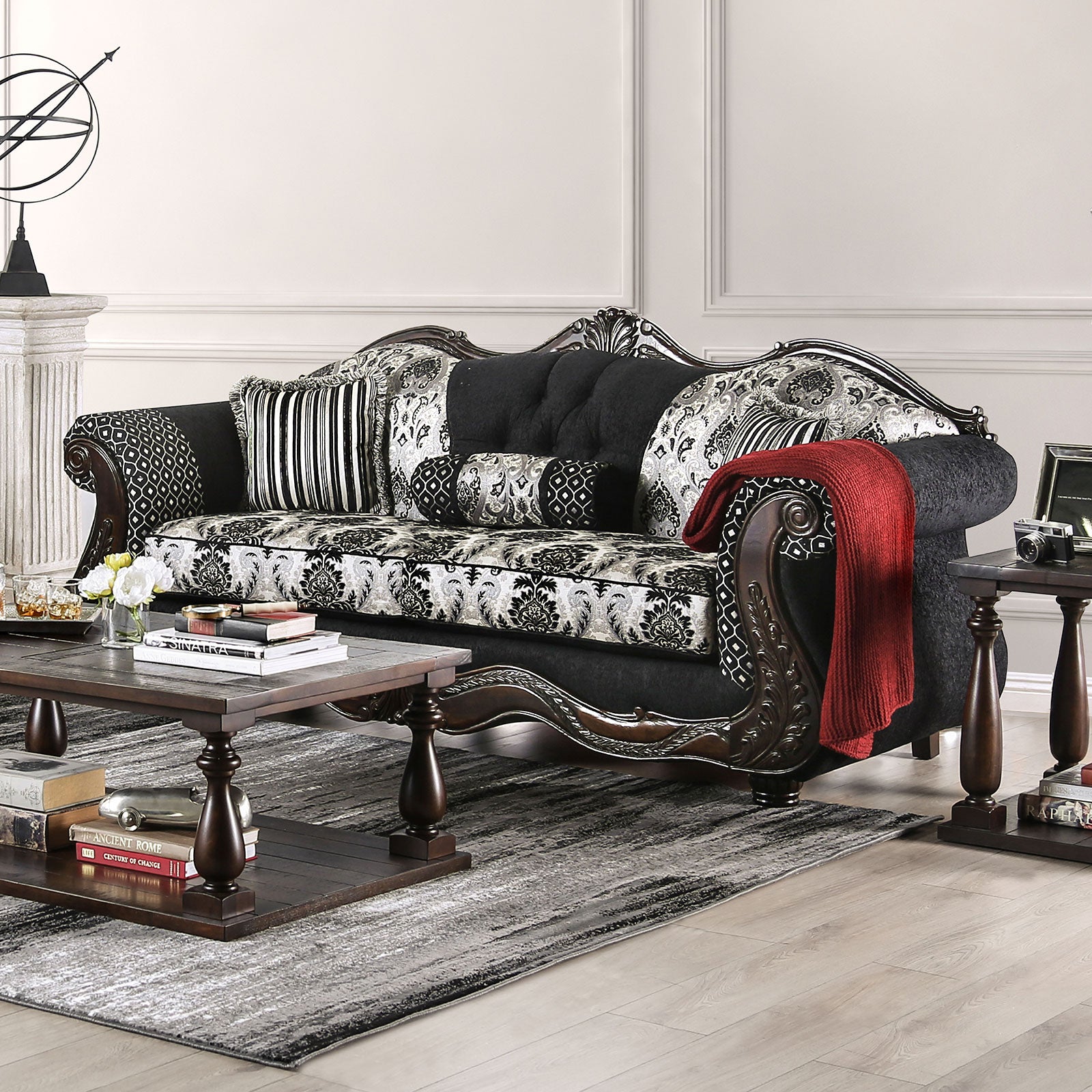 Ronja Black Sofa & Loveseat - Ornate Home